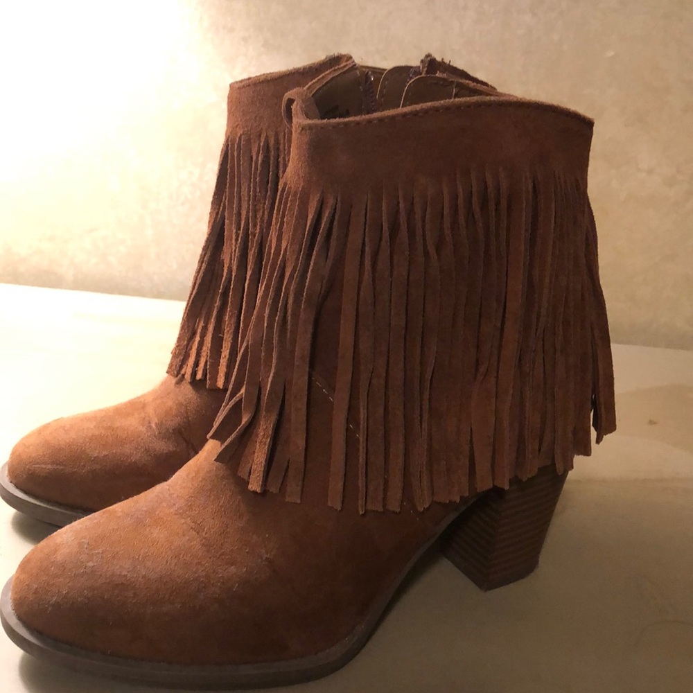 Fringe booties